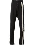 Cedric Jacquemyn Taped Pants, Men's, Size: 50, Black, Linen/flax/polyester/cotton