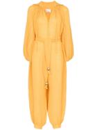 Lisa Marie Fernandez Poet Crinkle-effect Jumpsuit - Yellow