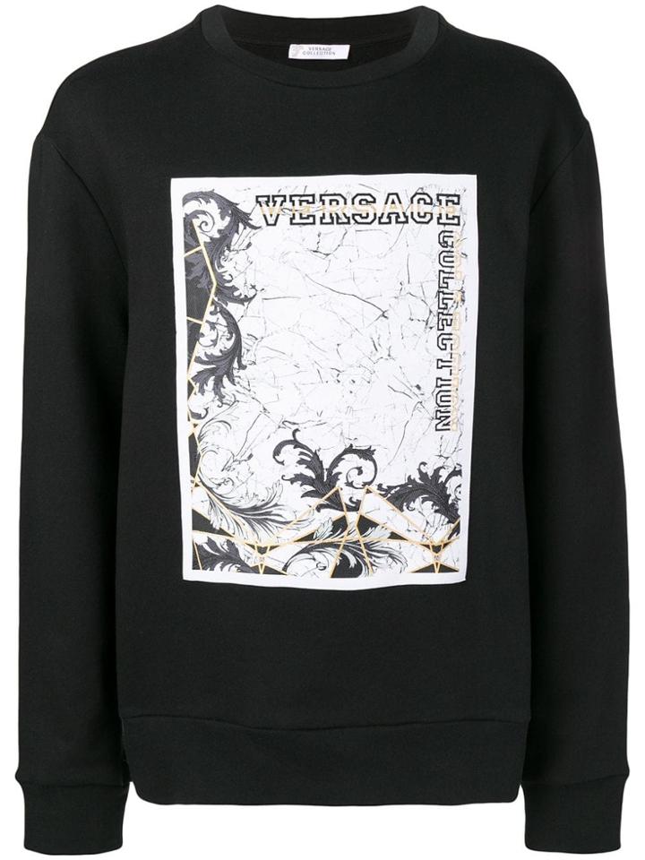Versace Collection Baroque Print Sweatshirt - Black
