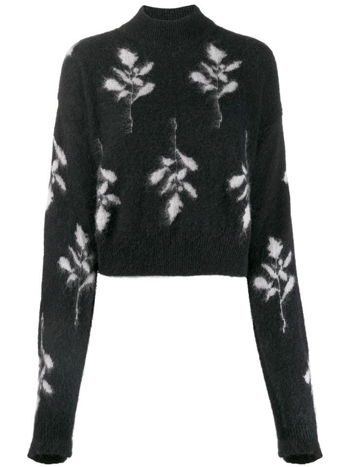 Brognano Floral Knit Jumper - Black
