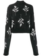 Brognano Floral Knit Jumper - Black