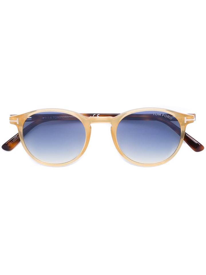 Tom Ford Eyewear - Round Frame Sunglasses - Unisex - Acetate - One Size, Nude/neutrals, Acetate