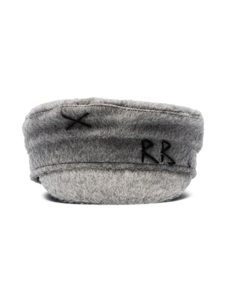 Ruslan Baginskiy Grey Logo-embroidered Wool Baker Boy Hat