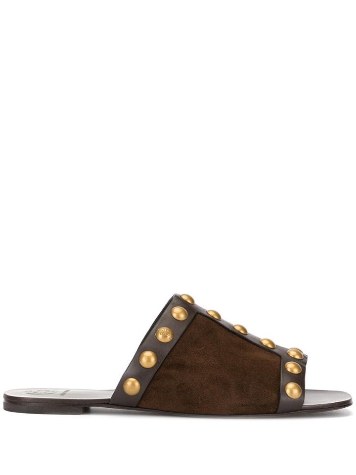 Tory Burch Blythe Slides - Brown