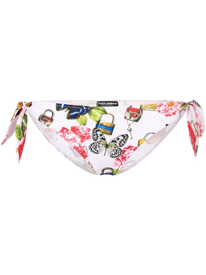 Dolce & Gabbana Secret Print Bikini Bottoms - Pink & Purple