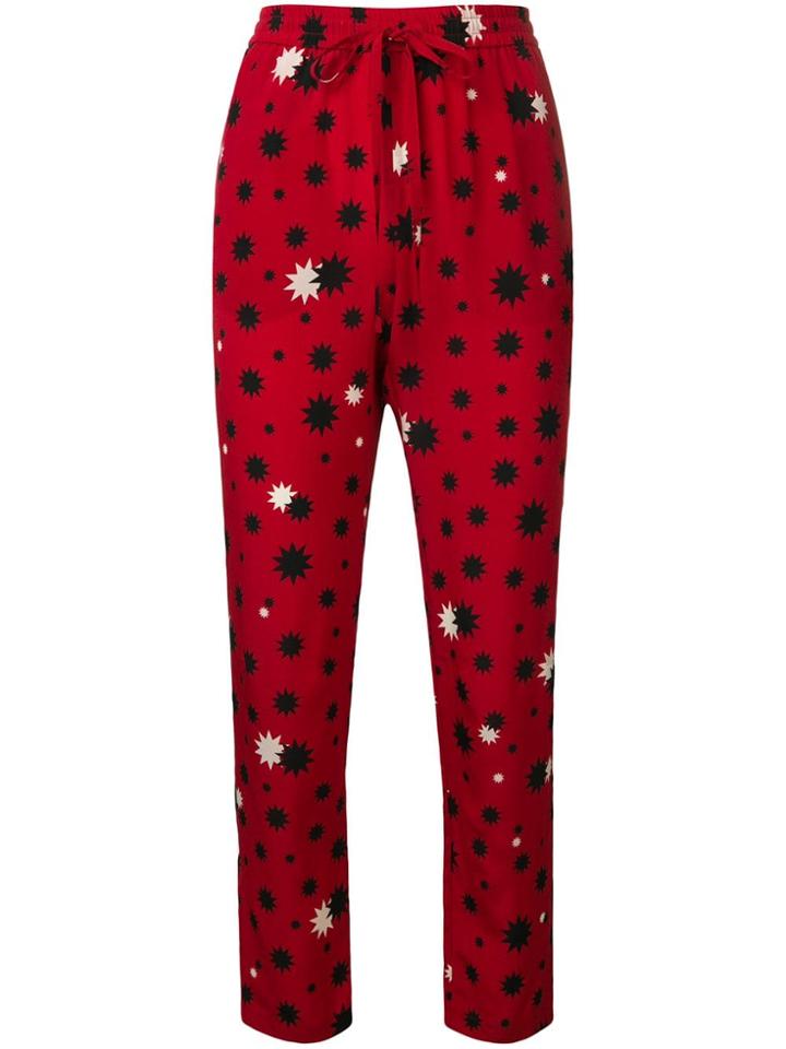 Red Valentino Printed Slim-fit Trousers