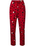 Red Valentino Printed Slim-fit Trousers