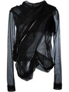 Rick Owens Lilies Draped Tulle Zip Jacket