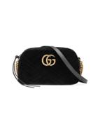 Gucci Gg Marmont Velvet Small Shoulder Bag - Black