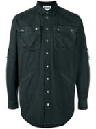 Moschino - Over-dyed Back Logo Shirt - Men - Cotton - 40, Black, Cotton