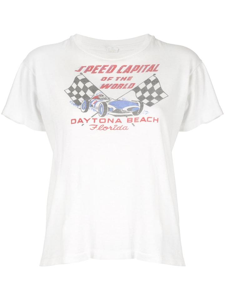 Fake Alpha Pre-owned Hot Rod Printed T-shirt - White
