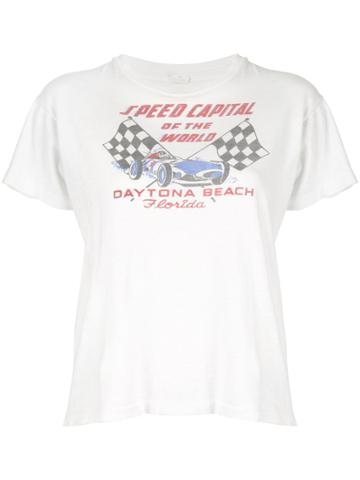 Fake Alpha Pre-owned Hot Rod Printed T-shirt - White