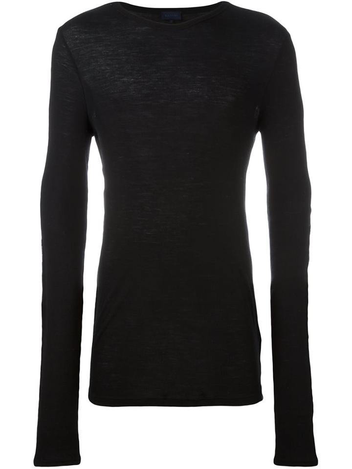 Lanvin Slim Knit Jumper, Men's, Size: Xl, Black, Virgin Wool