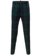 Dsquared2 Tartan Trousers, Men's, Size: 48, Green, Polyester/viscose/wool