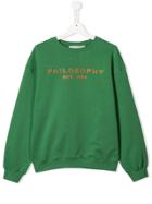 Philosophy Di Lorenzo Serafini Kids Logo Sweatshirt - Green