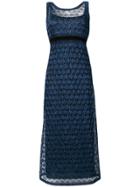 Missoni Pattern Design Flared Dress - Blue