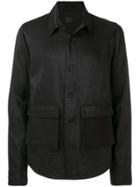 Rta Creased Shirt Jacket - Black