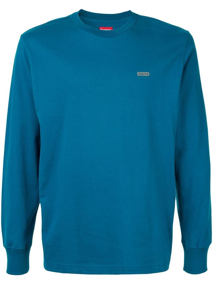 Supreme Metallic Box Logo T-shirt - Blue