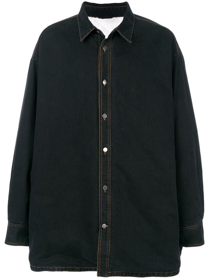 Raf Simons Oversized Denim Shirt Jacket - Black