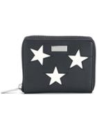 Stella Mccartney Embroidered Star Zip Around Wallet - Black