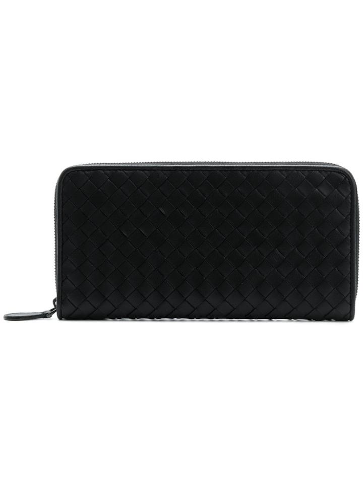 Bottega Veneta Interwoven Design Purse - Black