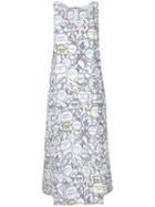 Mira Mikati - Printed Tank Dress - Women - Cotton - 38, White, Cotton