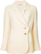 Chanel Vintage Classic Asymmetric Blazer - White