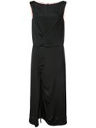 Derek Lam Sleeveless Asymmetric Ruched Dress - Black