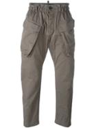 Dsquared2 Elasticated Waist Cargo Trousers, Men's, Size: 52, Grey, Cotton/polyester/polyurethane