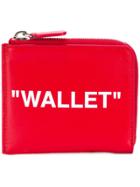 Off-white Quote Wallet - Red