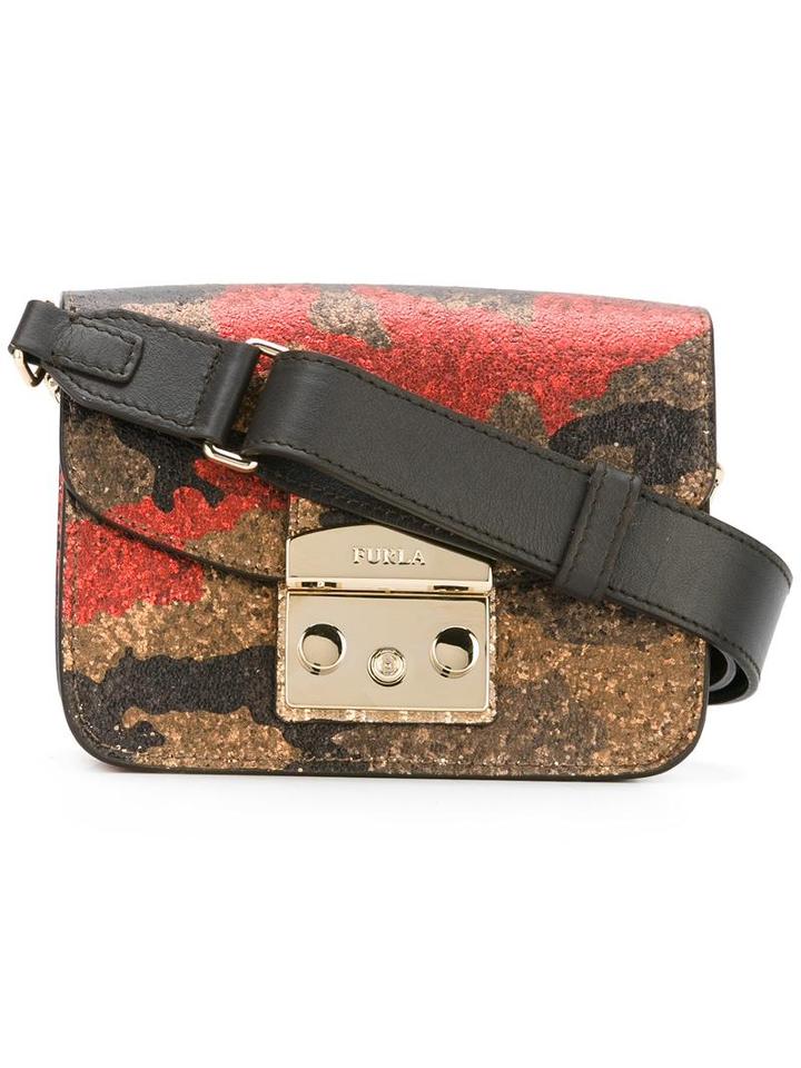 Furla Camouflage Shoulder Bag, Women's, Leather