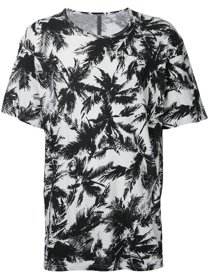 Kazuyuki Kumagai - Leaves Print T-shirt - Men - Cotton - 2, Black, Cotton