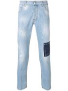 Entre Amis Patch Detail Jeans - Blue