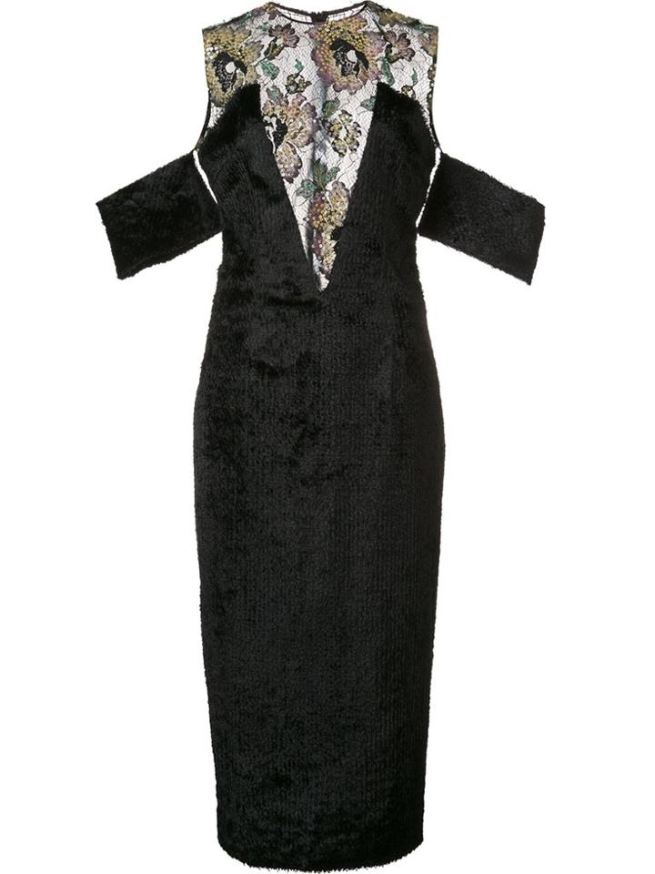 Sophie Theallet Sheer Embellished Panel Dress - Black
