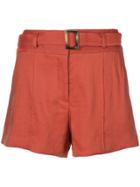 Veronica Beard Belted Shorts - Clay