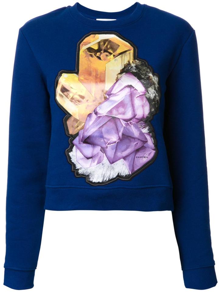 Carven Crystal Motif Sweatshirt - Blue