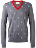 Gucci Intarsia Sweater - Grey