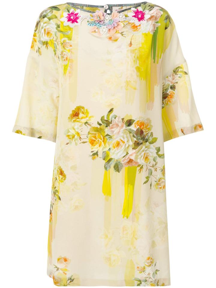 Antonio Marras Floral Print Dress - Neutrals