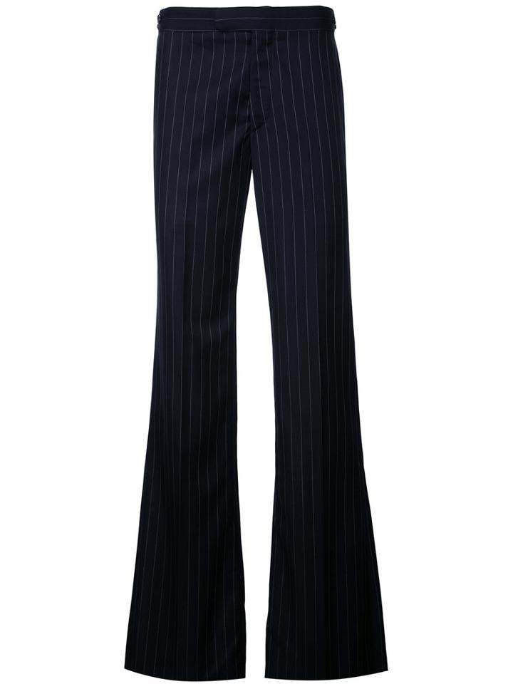 Alexander Mcqueen - Loose Fit Pinstripe Trousers - Men - Acetate/viscose/wool - 46, Black, Acetate/viscose/wool
