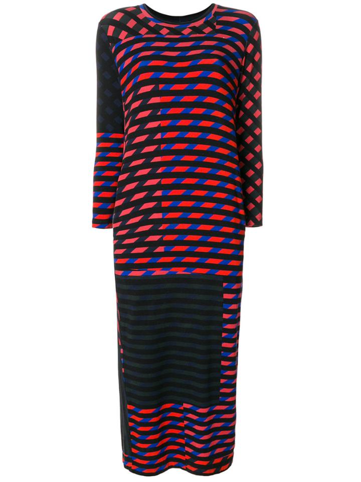 Henrik Vibskov Beat Dress Crazy Stripes Print Dress - Multicolour