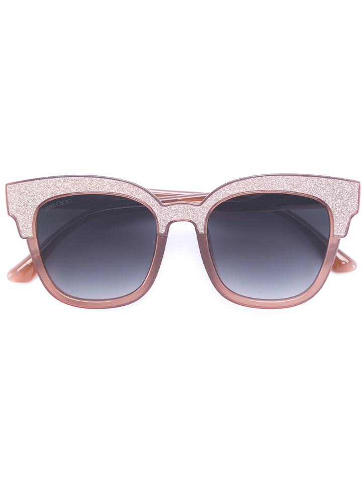 Jimmy Choo Eyewear - Mayela Sunglasses - Women - Acetate/centaurea Cyanus Distillate - 50, Brown, Acetate/centaurea Cyanus Distillate