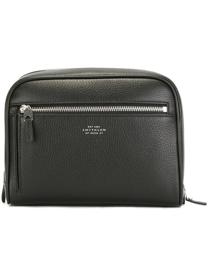 Smythson Zip Pocket Wash Bag