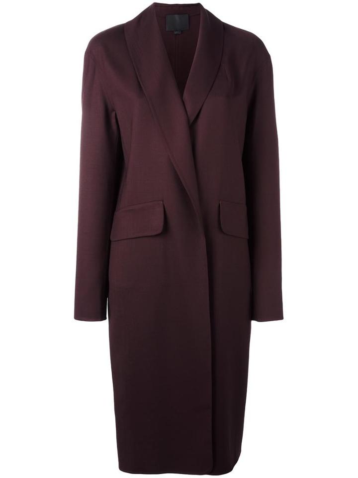 Alexander Wang Shawl Collar Coat, Women's, Size: Medium, Pink/purple, Spandex/elastane/virgin Wool