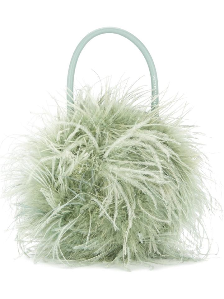 Loeffler Randall Faux Fur Mini Bag - Green