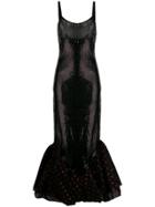 Attico Sequin Tulle Dress - Black