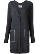 Grey Jason Wu V-neck Long Cardigan, Women's, Size: Small, Merino