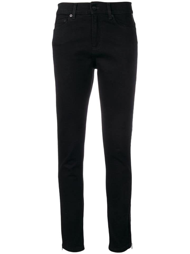 Mcq Alexander Mcqueen Skinny Zip-detail Jeans - Black