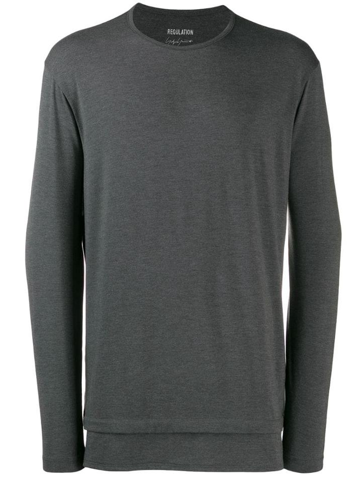 Yohji Yamamoto Oversized Layered-effect Sweatshirt - Grey
