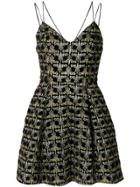 Alice+olivia Flared Sweetheart Neck Dress - Black