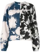 Proenza Schouler Pswl Split Splatter Cropped Sweatshirt - White